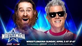 WWE Wrestlemania 38  Sami Zayn vs Johnny Knoxville [upl. by Hgielrak]