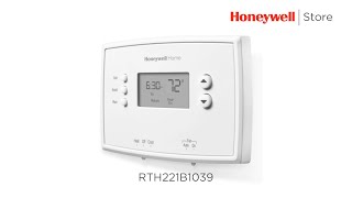 Honeywell Home 1 Week Programmable Thermostat RTH221B [upl. by Newfeld531]