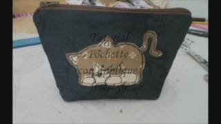 Cucito creativo come fare una pochette con applique freestyle [upl. by Georgianne]