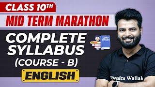 Complete CBSE English  Class 10th  MID Term in One Shot  Marathon Series 🔥 [upl. by Ecnerual126]