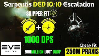 How to Run a Serpentis Fleet Shipyard  Serpentis DED 1010  Escalation  Praxis Fit  Cheap Fit [upl. by Mourant]