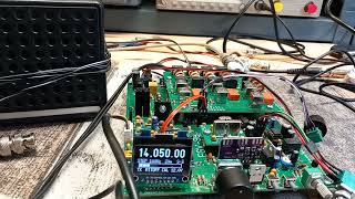 Homemade QRP cw transceiver EGV9B CW qso on 20 meters using Straight Key [upl. by Kinnon]