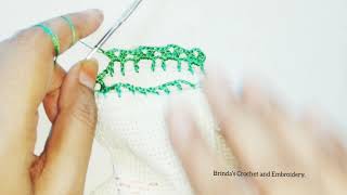 Crochet Edging for Handkerchief Beginners Tutorial 13 [upl. by Poliard]