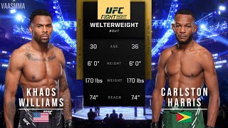 KHAOS WILLIAMS VS CARLSTON HARRIS FULL FIGHT UFC VEGAS 92 [upl. by Teresa]