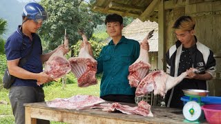 Selling wild boar meat Daily life on the farm Forest life [upl. by Dumanian528]