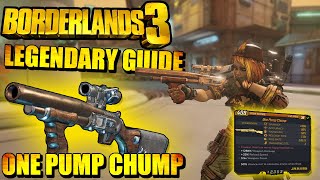 Borderlands 3  Legendary Guide One Pump Chump Jakobs Shotgun [upl. by Arikaahs35]