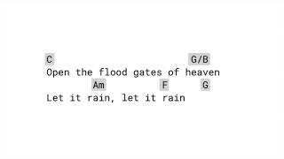 Let it rain Open the floodgates of heaven NO CAPO  guitar chords amp lyrics [upl. by Bailie949]