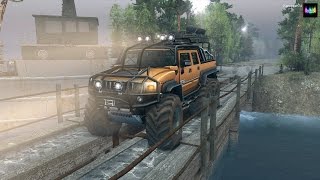 SpinTires обзор мода  Hummer H2 SUT 6x6  Толковый мод [upl. by Newcomer]