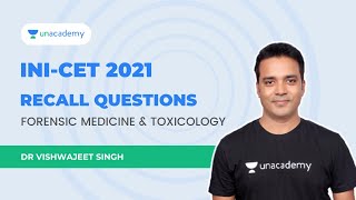 INICET Nov 2021  Forensic Medicine amp Toxicology Recall Questions  Dr Vishwajeet Singh [upl. by Oirevlis]