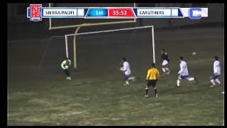 Caruthers goalie makes diving stop of penalty kick [upl. by Synn]