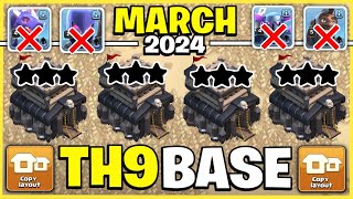 TOP 20 NEW BEST TH9 WAR BASE NEVER 3 STAR  LINK 2024  TH9 CWL BASE LINK 2024 CLASH OF CLANS [upl. by Noiramaj882]