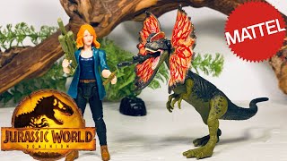 Mattel Jurassic World Dominion Dilophosaurus and Claire Review Dino Pack [upl. by Erving]