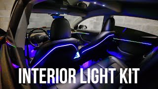 TESLA MODEL 3 AMBIENT LIGHTING INSTALL FULL CAR [upl. by Sidoma]