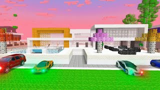 How to make a Beautiful Modern House in party craft game [upl. by Berna]