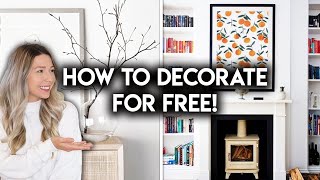 DECORATE YOUR HOME FOR FREE  10 DECOR IDEAS ON A BUDGET [upl. by Adekan]