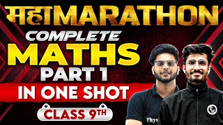 Complete CBSE Class 9th 𝐌𝐀𝐓𝐇𝐒 Part1  Full Syllabus in One Shot  Maha Marathon [upl. by Micro548]