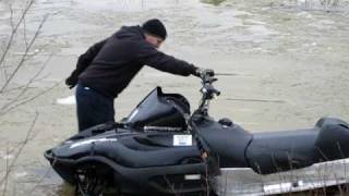 awesome arctic cat zr 900 watercross ends with blown track [upl. by Lorraine]