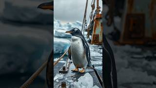 Adorable Penguin 🐧 rescued by fishermen in deep frozen Ocean 🪸🌊 oceanlife cute marinelifemagic [upl. by Ruffina625]