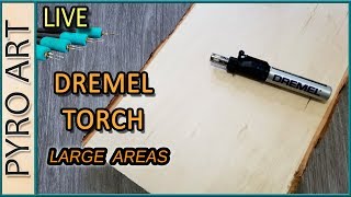 Pyrography Live Wood Burning with a Dremel Torch Pyro 101 for Beginners [upl. by Rina]