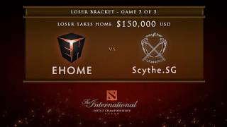 EHOME vs ScytheSG  Game 3 Loser Bracket Finals  Dota 2 International  German Commentary [upl. by Bo]