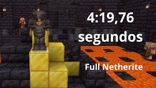 Full Netherite armor 419 segundos speedrun [upl. by Madalyn]