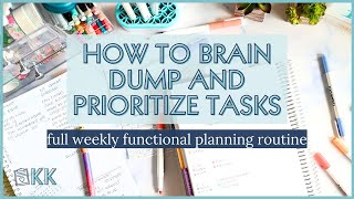 Erin Condren Functional Plan with Me How to Brain Dump  Prioritize Tasks with the Eisenhower Matrix [upl. by Sharl]