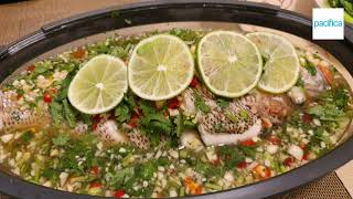 How to make perfect lime garlic steamed fish at home ft The Forge from Pacifica recipes provided [upl. by Silvan]