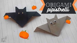 Origami  Pipistrelli di Halloween per decorare casa e feste [upl. by Mommy914]