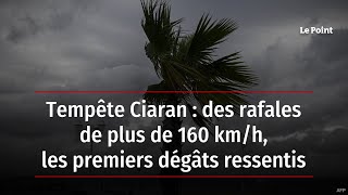 Tempête Ciaran  des rafales de plus de 160 kmh les premiers dégâts ressentis [upl. by Silrac762]