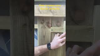 The fastest way to space your feather edge boards👍👌👊 diy gardenbuilding tipsandtricks [upl. by Rudie46]