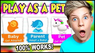 5 WORKING HACKS To Play As ANY PET in Adopt Me WORKING 2020 Prezley Roblox Adopt Me [upl. by Haem]