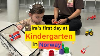 Iras first day in Kindergarden  Norway  Norway vlog  Living in Norway 🙂 [upl. by Oeramed]