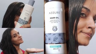 Assure Hair Oil Enriched with Arnica Extract and Tea Tree Oil with Review and Demo by ANKITA VERMA [upl. by Attennaej255]