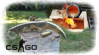 Casting Golden Karambit Knife From Bullet Shells [upl. by Iives634]