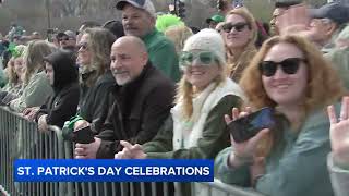 St Patricks Day events kick off in Chicago with river dyeing downtown parade [upl. by Clarise]