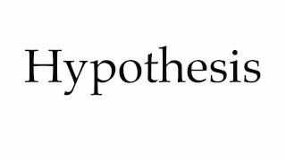 How to Pronounce Hypothesis [upl. by Ritter]