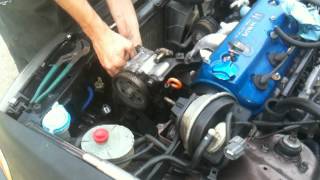 How To Power Steering Pump replacement on a 9093 Honda Accord [upl. by Nosyerg]