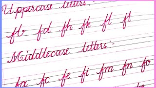 Connecting letters in cursive l beginners calligraphy l step by step cursive practice [upl. by Dario]