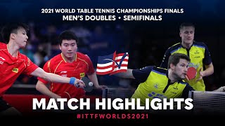 Liang JLin G v Falck MKarlsson K  2021 World Table Tennis Championships Finals  MD  SF [upl. by Yatnahc]