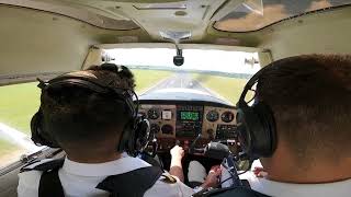 Student Pilot Performs a TOUCH AND GO at Cranfield Airport EGTC  Cockpit View [upl. by Armil]