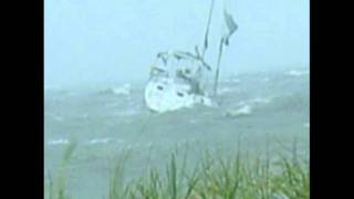 Sailboat caught in Hurricane Irene off Norfolk [upl. by Teillo]