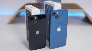 iPhone 13 and iPhone 13 mini  Unboxing Setup and First Look [upl. by Nahtanaoj]