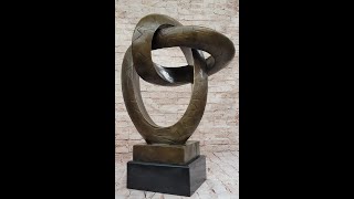 Abstract Bronze Loop Sculpture – Modern Geometric Original Art Decor by Aldo Vitaleh YDZ027 [upl. by Levram]