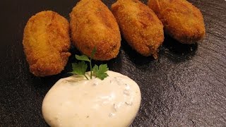 Cómetelo  Croquetas de garbanzos con bacalao [upl. by Ettennod497]