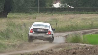 Rally van Wervik 2024  SS11 Wervik 4  all cars double pass raw footage  slippery fast corners [upl. by Tebor]