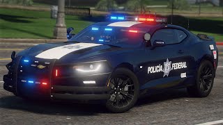 GTA 5 POLICIA  FEDERAL EN CAMARO  PERSECUSIONES EPICA  TheAxelGamer [upl. by Ima400]