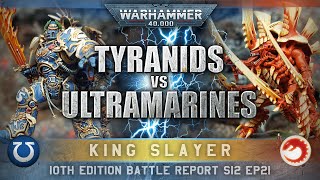 Ultramarines Space Marines vs Tyranids Warhammer 40K Battle Report 10th Edition 2000pts [upl. by Ibbor847]