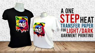 Heat Transfer Paper Tutorial  Light and Dark Transfer Paper for Garment Printing [upl. by Dinny727]