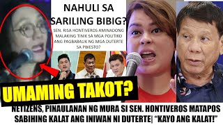 Matapos SIRAAN si VP SARA HONTIVEROS NADULAS sa SARILING BIBIG TAKOT MAKABALIK ang mga DUTERTE [upl. by Gretel]