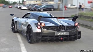 Pagani Huayra BC BRUTAL Accelerations and Blue Flames [upl. by Denison428]